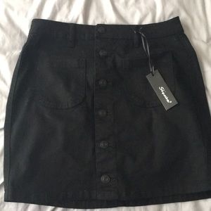 Shinestar black short skirt